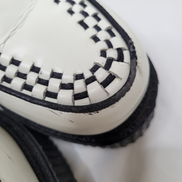 Demonia black & white contrast platform oxfords - Picture 3 of 16